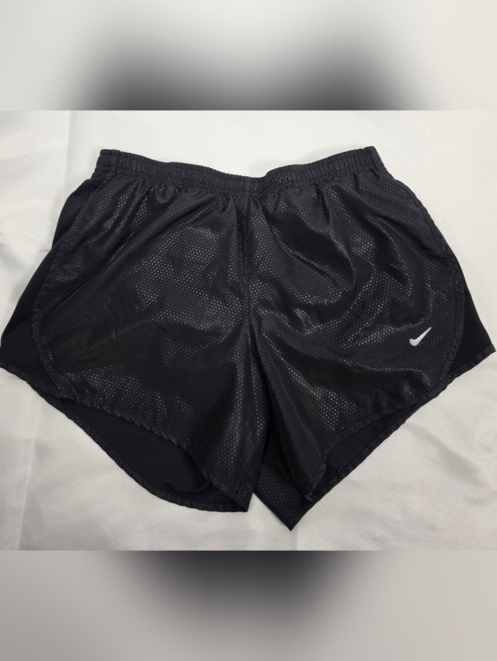 Nike Dri-FIT Tempo Black Textured Pattern Running Shorts Size XS